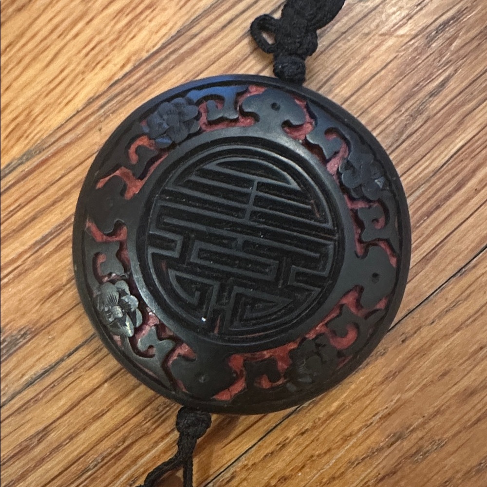 SOLD OUT - Vintage Hand Carved Smaller Cinnabar Bead